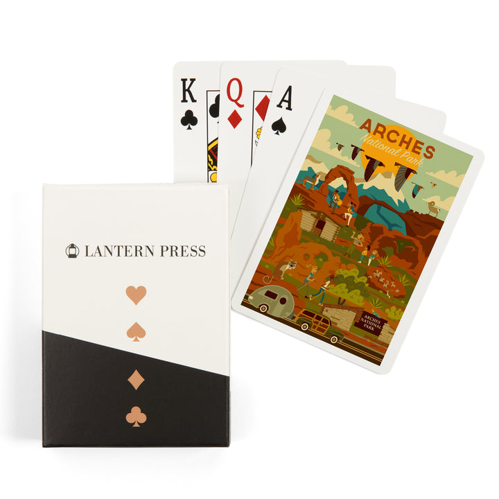 Playing Cards, Arches National Park, Utah, Geometric National Park Series, 52 Card Deck with Jokers in Box, Unique Art