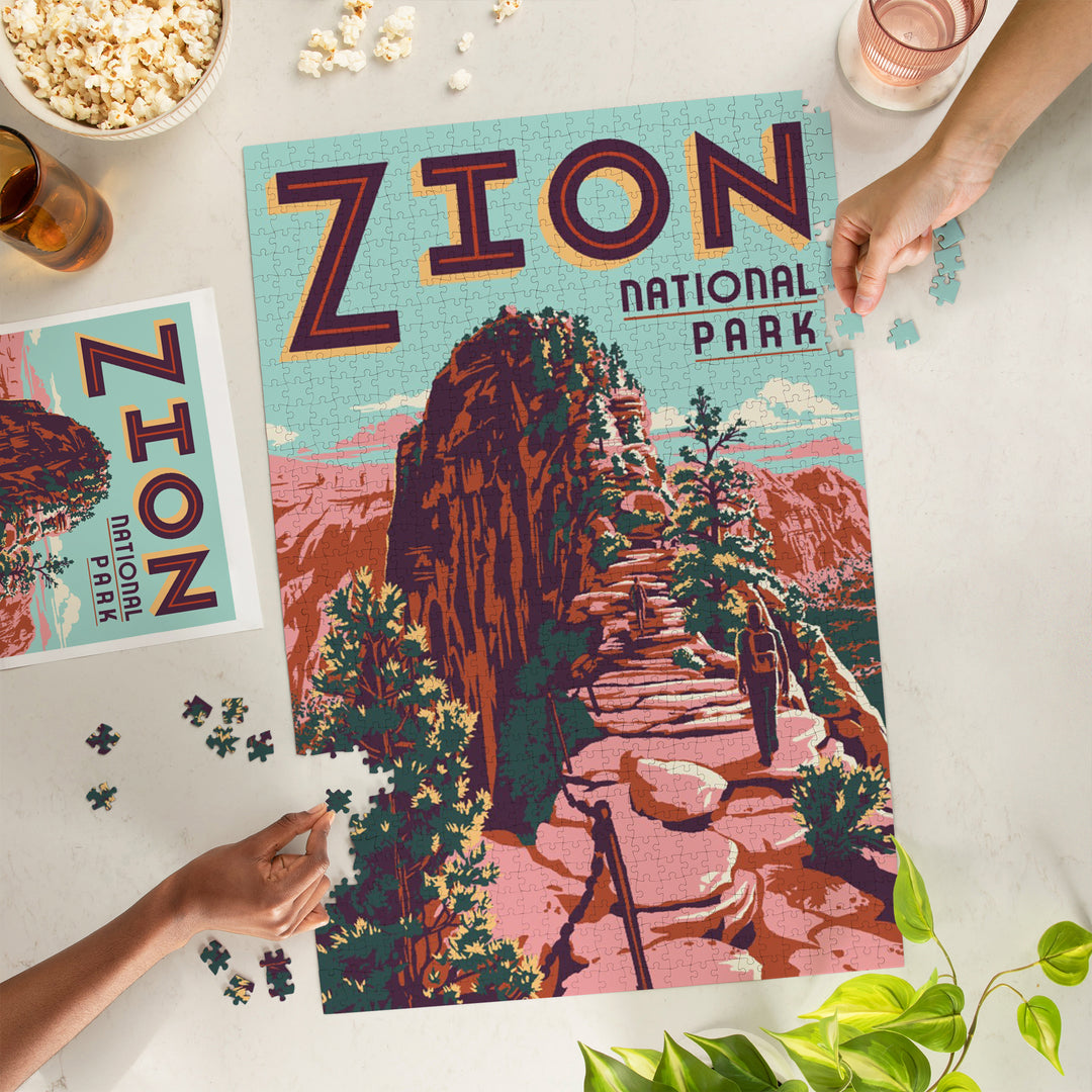 Zion National Park, Utah, Angel's Landing, Explorer Series, Jigsaw Puzzle
