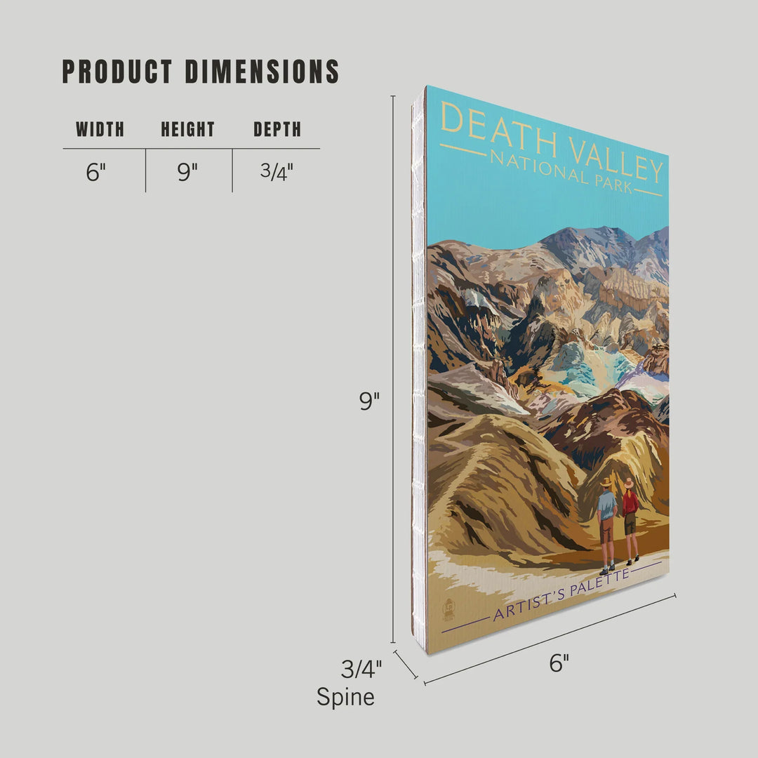 Lined 6x9 Journal, Death Valley National Park, California, Artist's Palette, Painterly Series, Lay Flat, 193 Pages, FSC paper