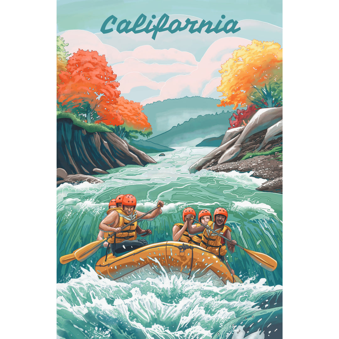 California, Seek Adventure, River Rafting, Stretched Canvas