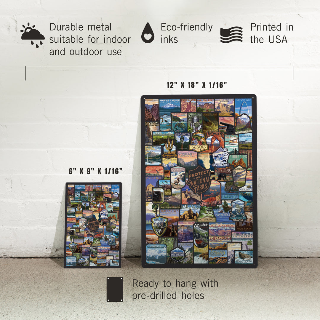 Protect Our National Parks, Collage, Metal Signs