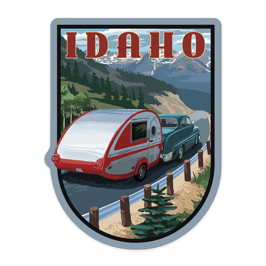 Idaho, Camper, Contour, Vinyl Sticker