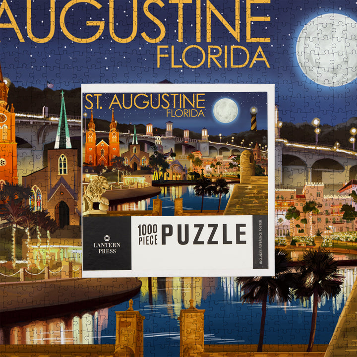 St. Augustine, Florida, Night Scene, Jigsaw Puzzle