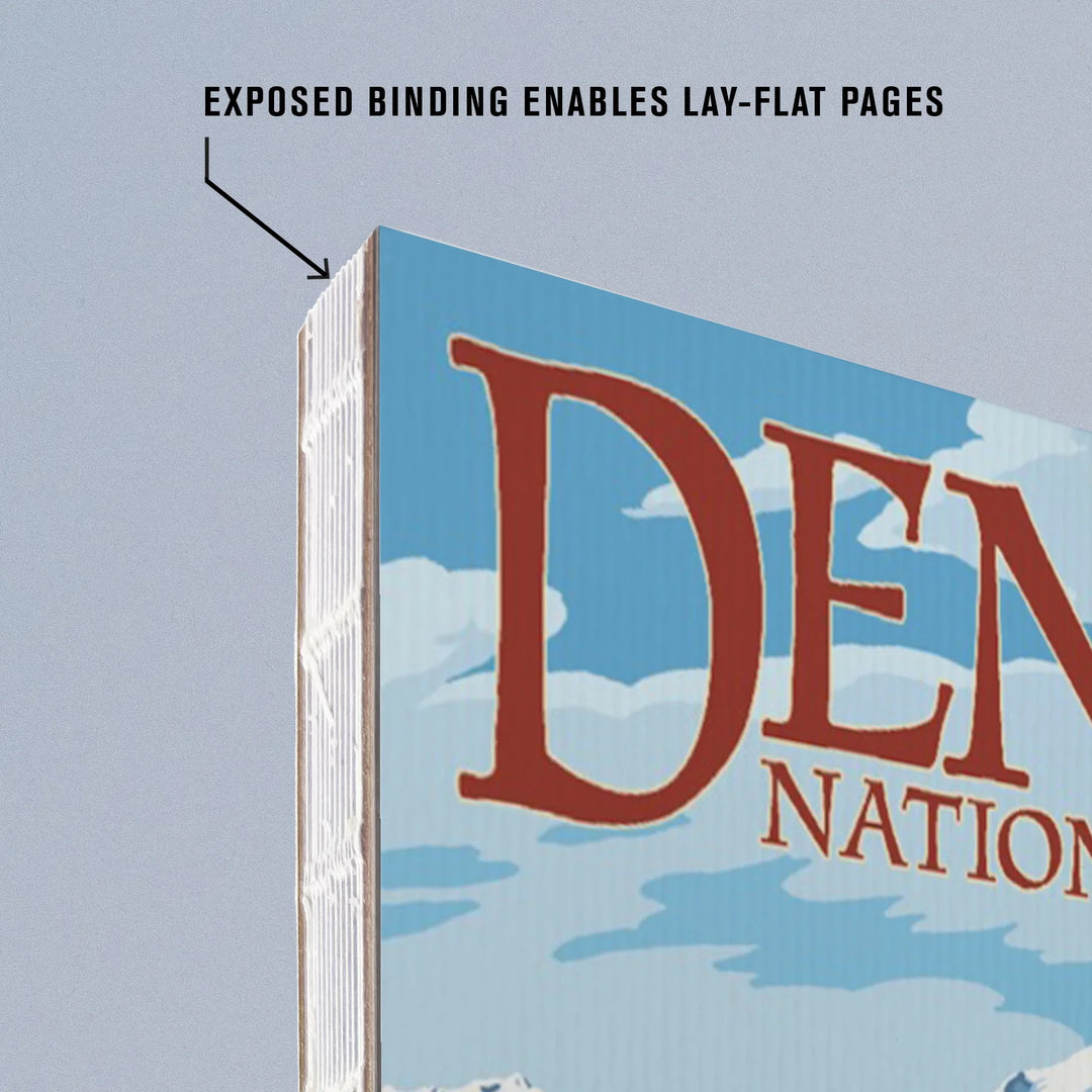Lined 6x9 Journal, Denali National Park, Alaska, Camper Van, Lay Flat, 193 Pages, FSC paper