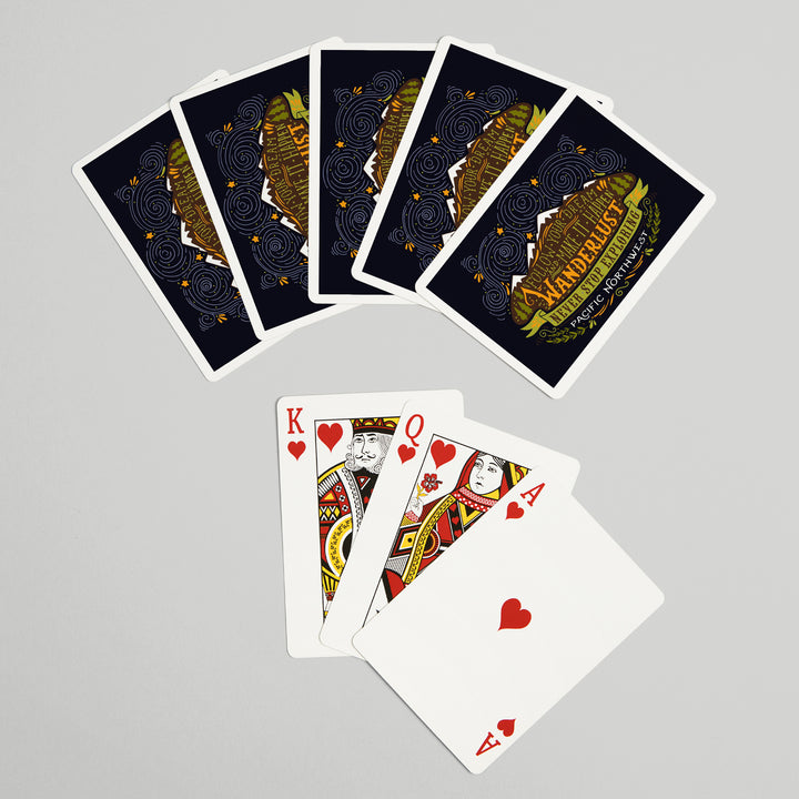 Playing Cards, Pacific Northwest, Wanderlust, Never Stop Exploring, 52 Card Deck with Jokers in Box, Unique Art