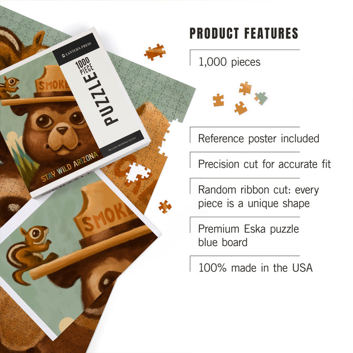 Arizona, Smokey Bear and Squirrel, Jigsaw Puzzle