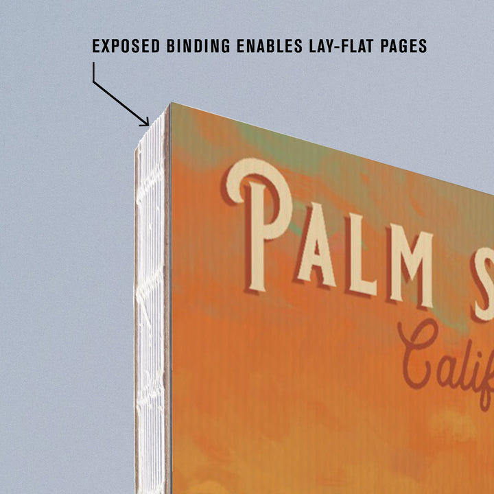 Lined 6x9 Journal, Palm Springs, California, Oil Painting Series, Cholla Cactus, Lay Flat, 193 Pages, FSC paper
