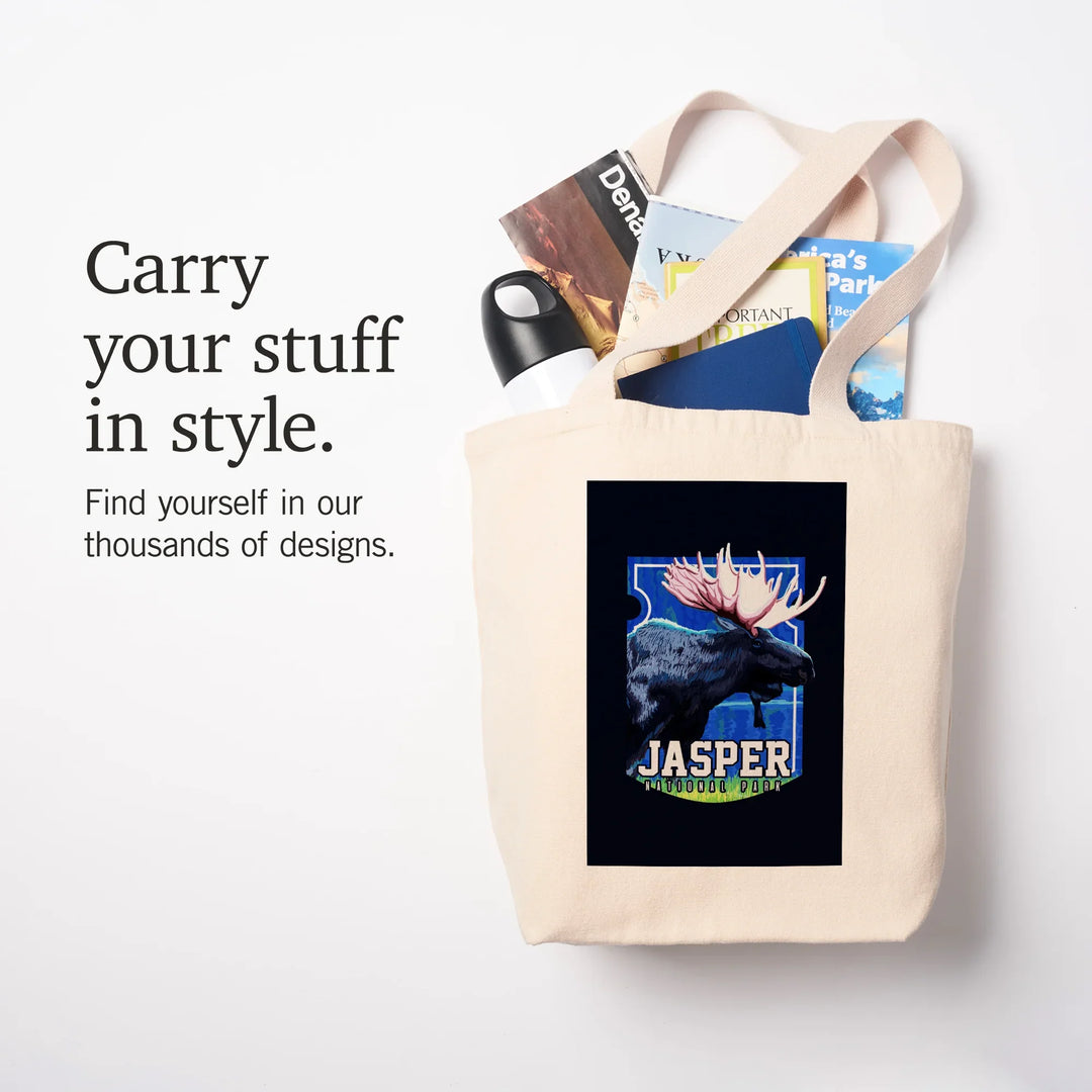 Jasper National Park, Canada, Moose at Night,, Tote Bag