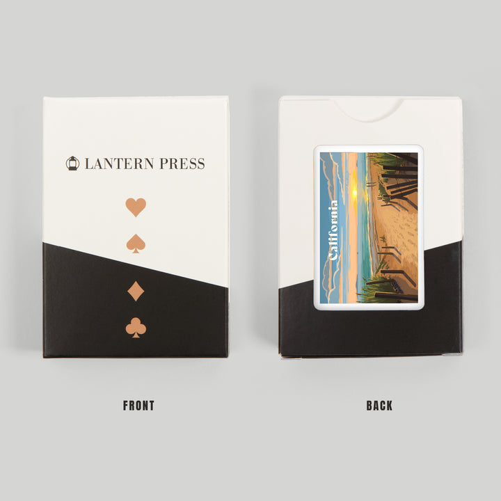 Playing Cards, California, Painterly, Sand Soul Sun, Beach Path, 52 Card Deck with Jokers in Box, Unique Art