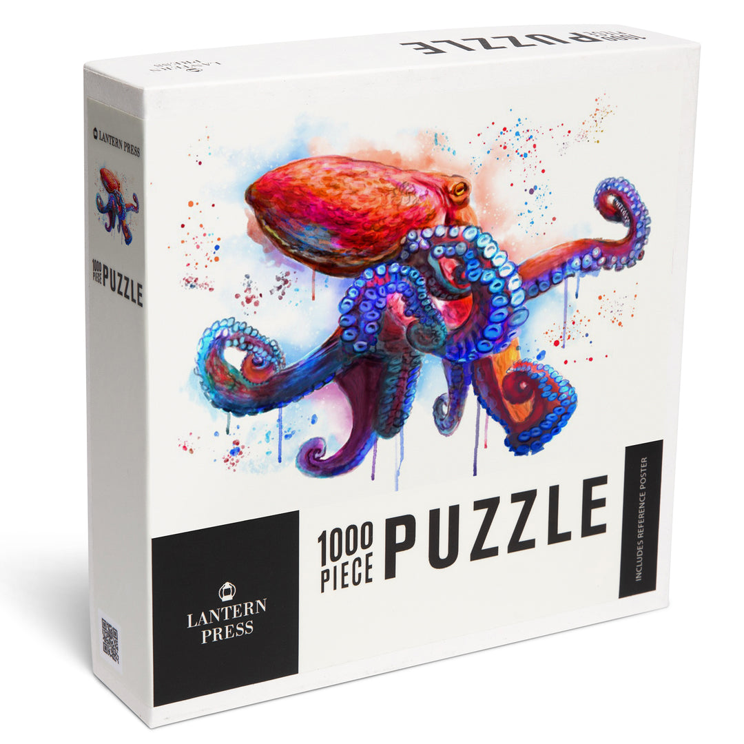Octopus, Watercolor, 1000 Piece Jigsaw Puzzle