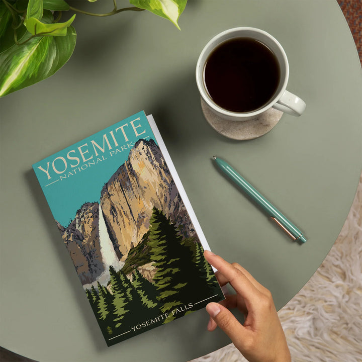 Lined 6x9 Journal, Yosemite National Park, California, Yosemite Falls, Lay Flat, 193 Pages, FSC paper