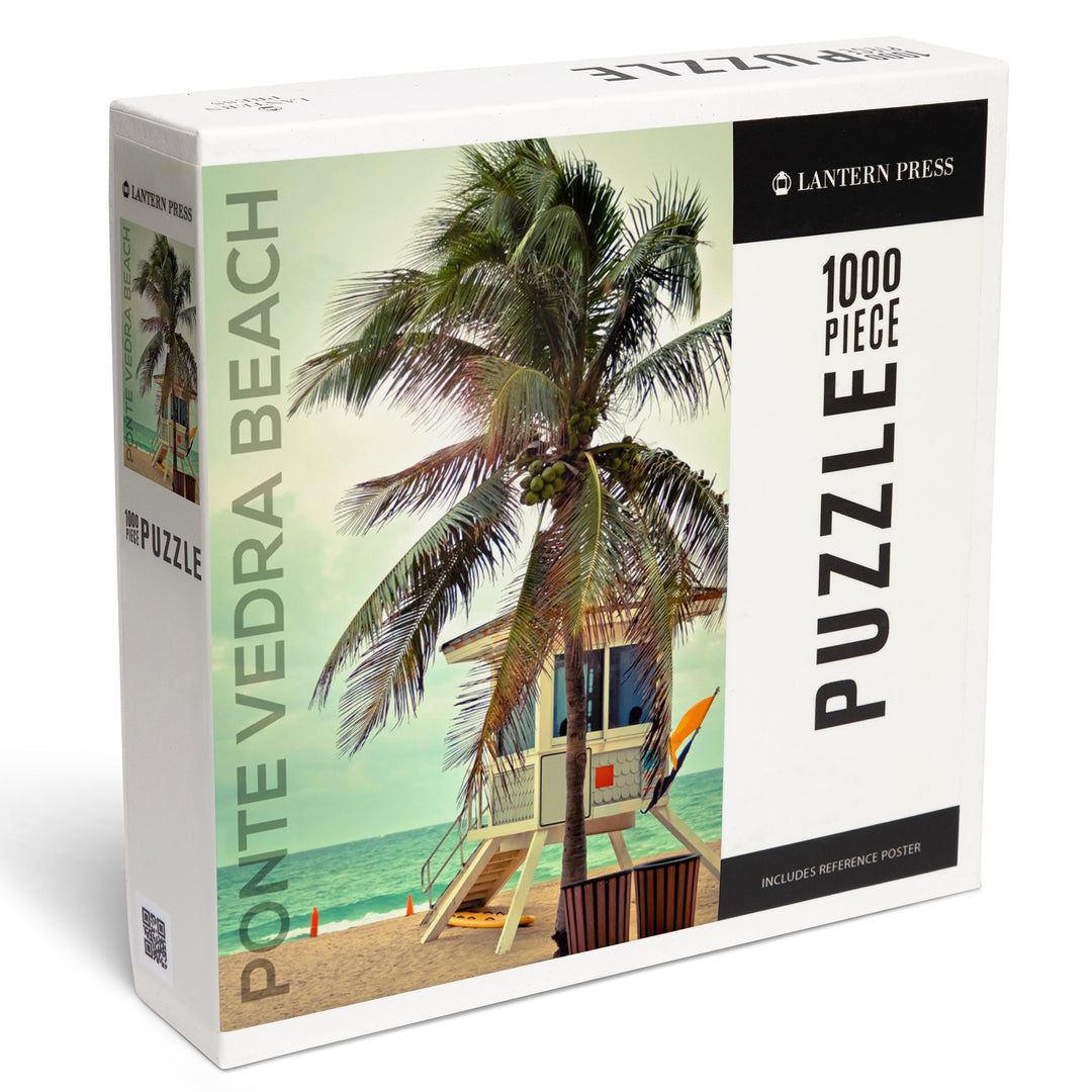 Ponte Vedra, Florida, Lifeguard Shack and Palm, Jigsaw Puzzle