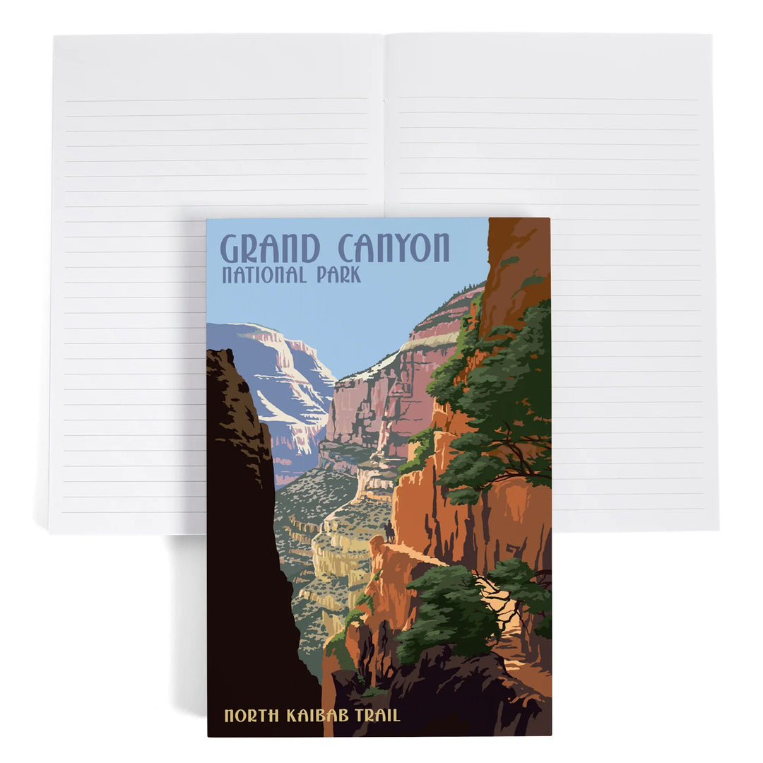 Lined 6x9 Journal, Grand Canyon National Park, Arizona, North Kaibab Trail, Lay Flat, 193 Pages, FSC paper