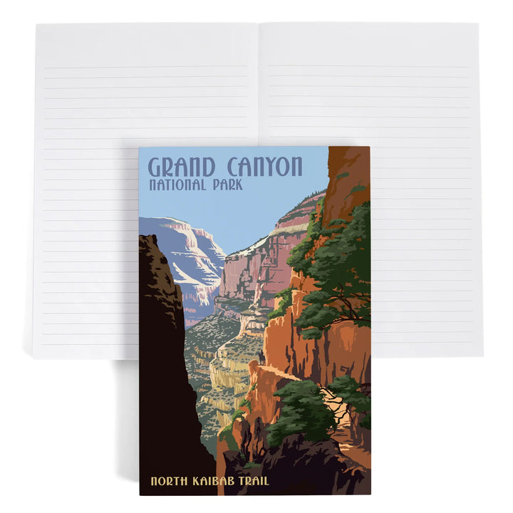 Lined 6x9 Journal, Grand Canyon National Park, Arizona, North Kaibab Trail, Lay Flat, 193 Pages, FSC paper
