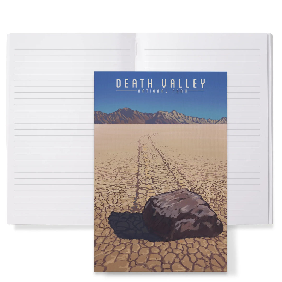 Lined 6x9 Journal, Death Valley National Park, California, Racetrack Playa, Lay Flat, 193 Pages, FSC paper