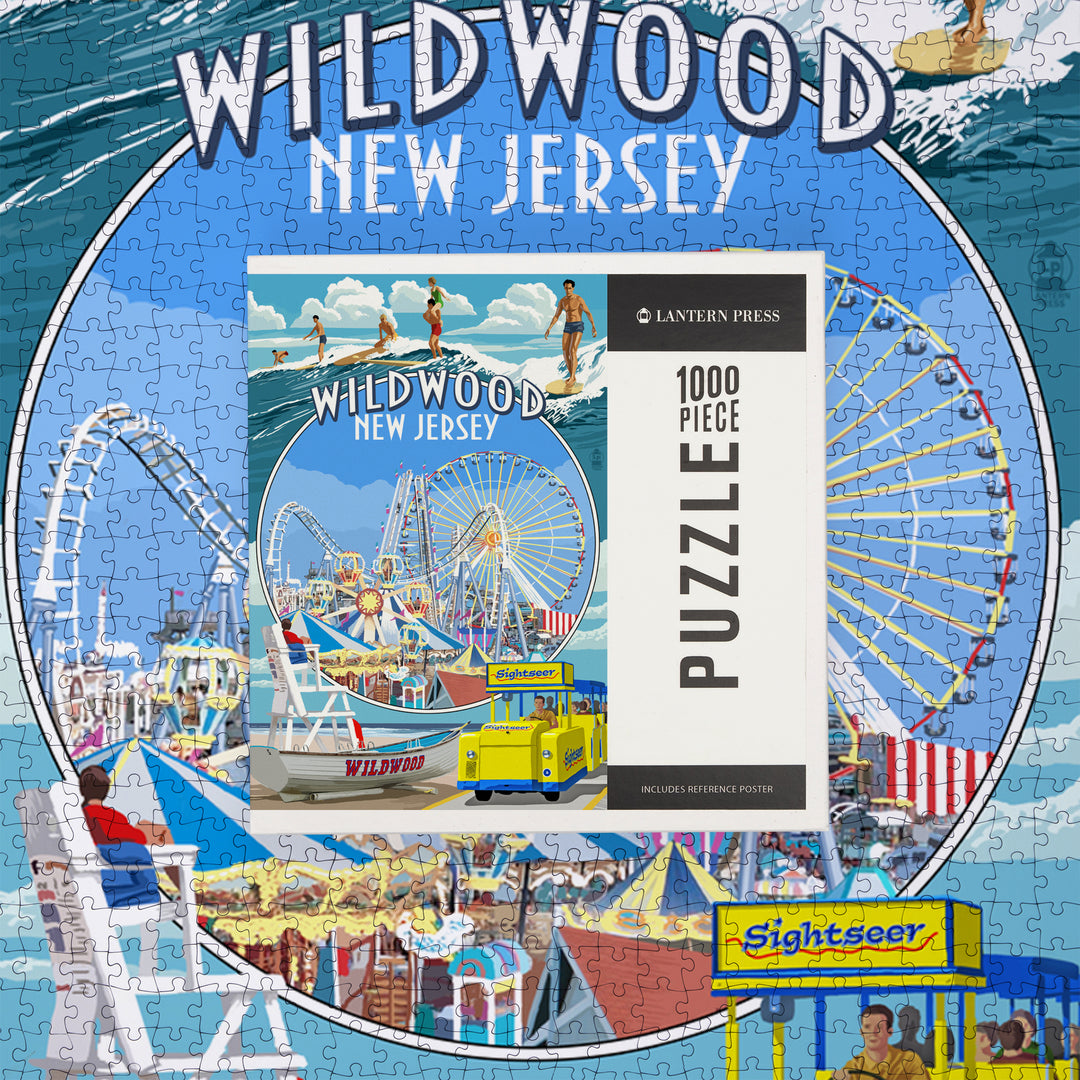 Wildwood, New Jersey, Montage, 1000 Piece Jigsaw Puzzle