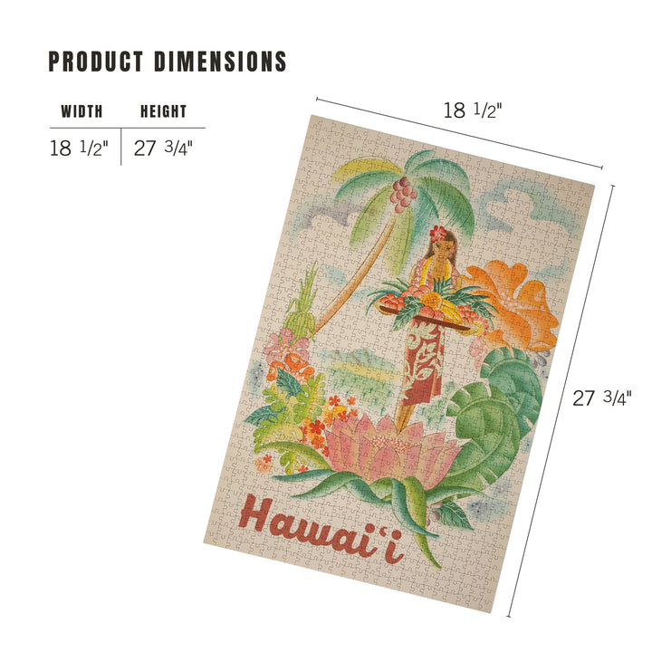 Hawaii, Vintage Welcome, Jigsaw Puzzle