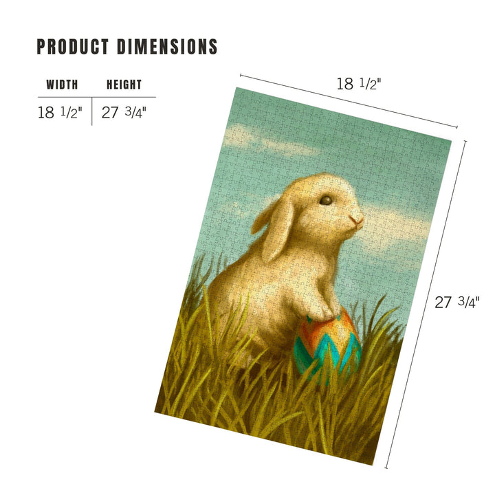 Easter Bunny, Oil Painting, Jigsaw Puzzle Puzzle Lantern Press 