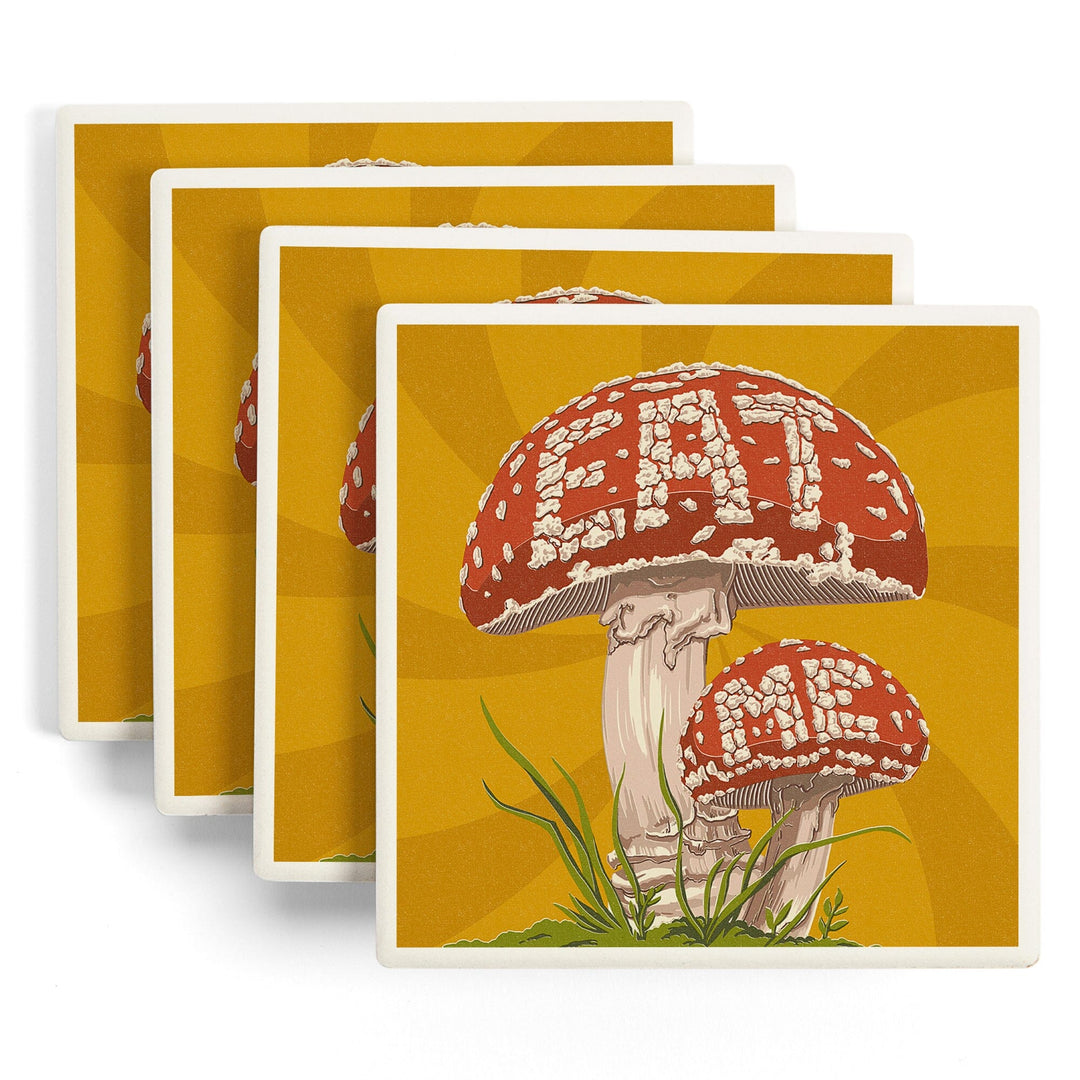 Eat Me Mushroom, Coasters Coasters Lantern Press 