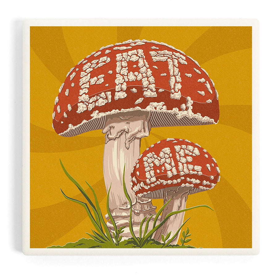 Eat Me Mushroom, Coasters Coasters Lantern Press 