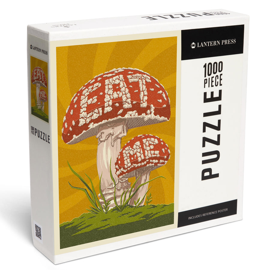 Eat Me Mushroom, Jigsaw Puzzle Puzzle Lantern Press 