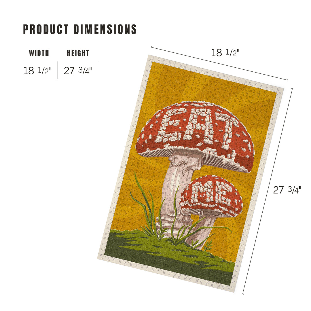 Eat Me Mushroom, Jigsaw Puzzle Puzzle Lantern Press 