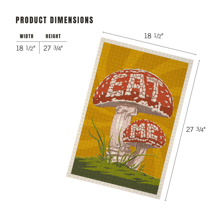 Eat Me Mushroom, Jigsaw Puzzle Puzzle Lantern Press 
