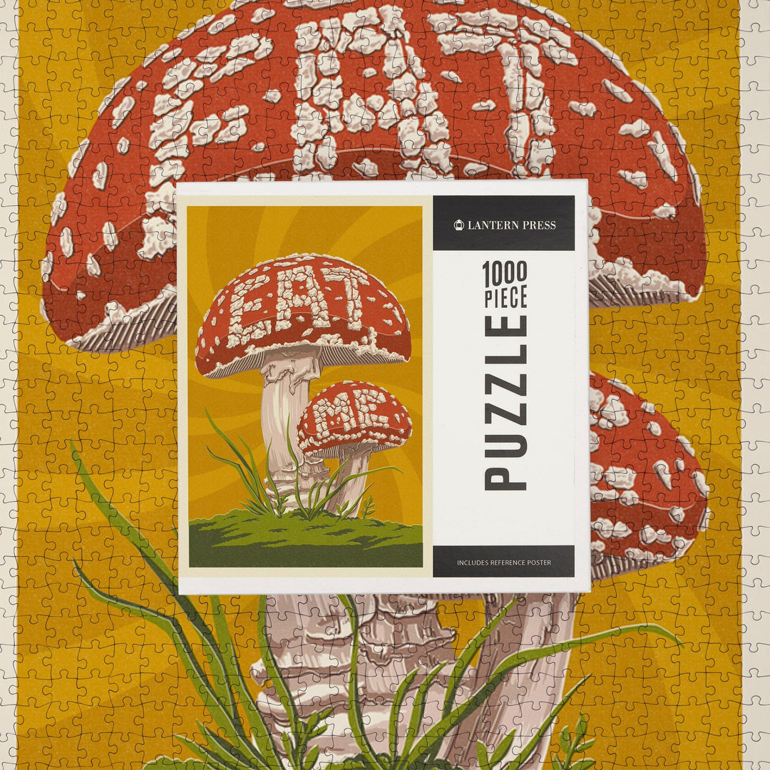 Eat Me Mushroom, Jigsaw Puzzle Puzzle Lantern Press 