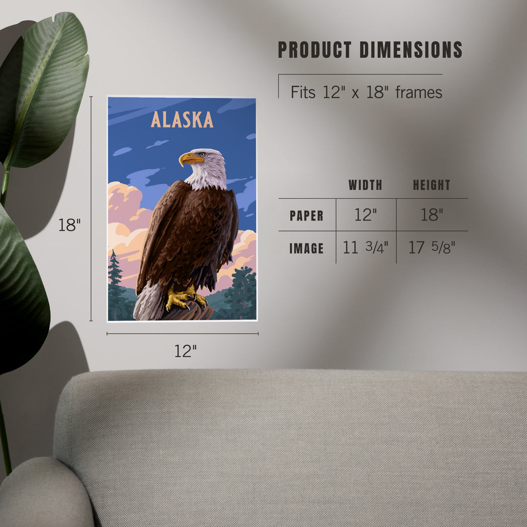 Alaska, Painterly, Bald Eagle, Art & Giclee Prints