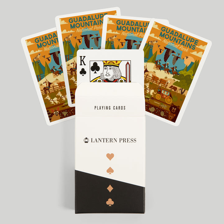 Playing Cards, Guadalupe Mountains National Park, Texas, Geometric, 52 Card Deck with Jokers in Box, Unique Art