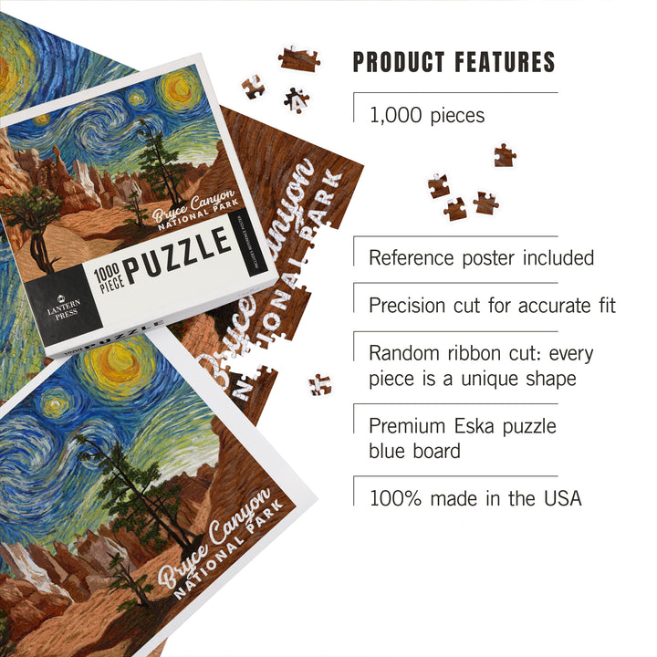 Bryce Canyon National Park, Starry Night National Park Series, Jigsaw Puzzle