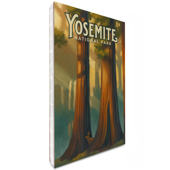 Lined 6x9 Journal, Yosemite National Park, California, Visit Mariposa Grove, Oil Paintings, Lay Flat, 193 Pages, FSC paper