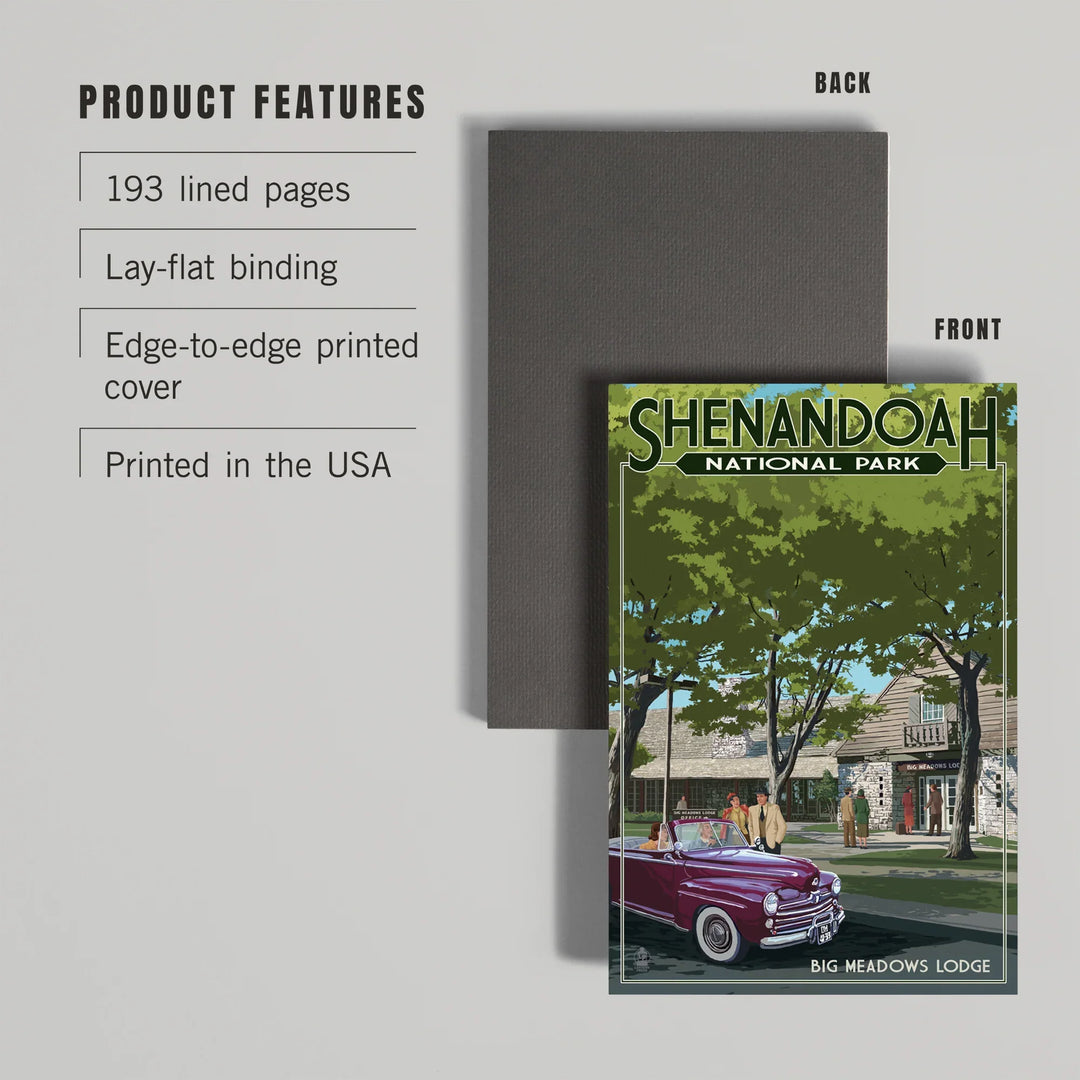 Lined 6x9 Journal, Shenandoah National Park, Virginia, Big Meadows Lodge, Lay Flat, 193 Pages, FSC paper