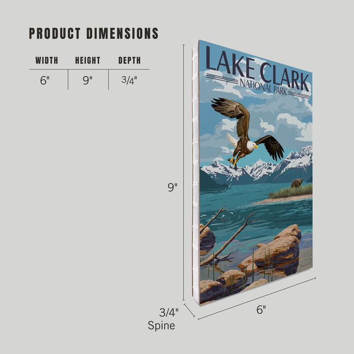 Lined 6x9 Journal, Lake Clark National Park, Alaska, Lake View, Lay Flat, 193 Pages, FSC paper