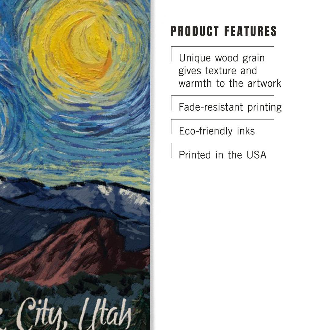 Park City, Utah, Mountain Peak, Starry Night, Wood Sign and Postcards