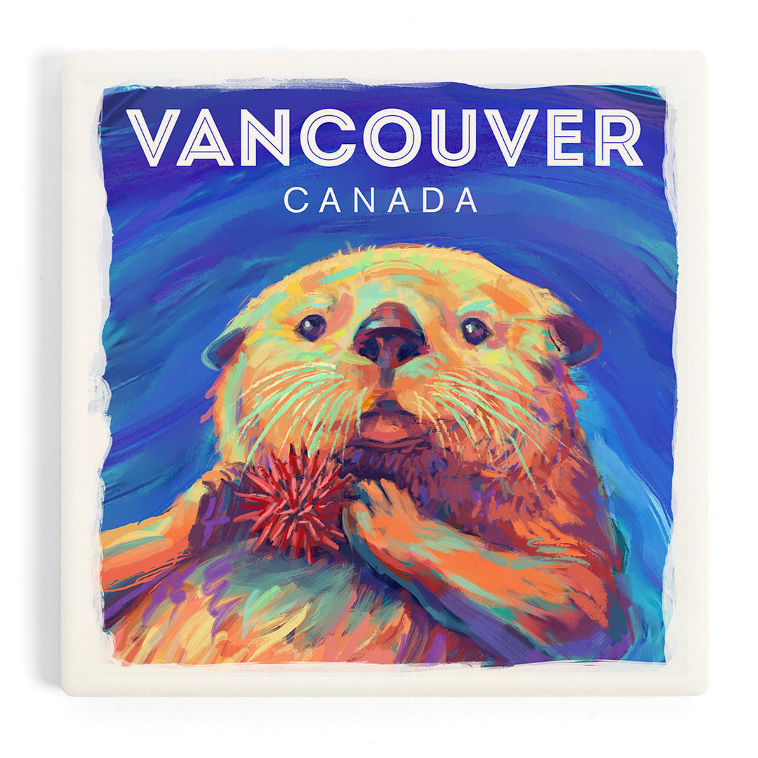 Vancouver, Canada, Sea Otter, Vivid Series, Coasters