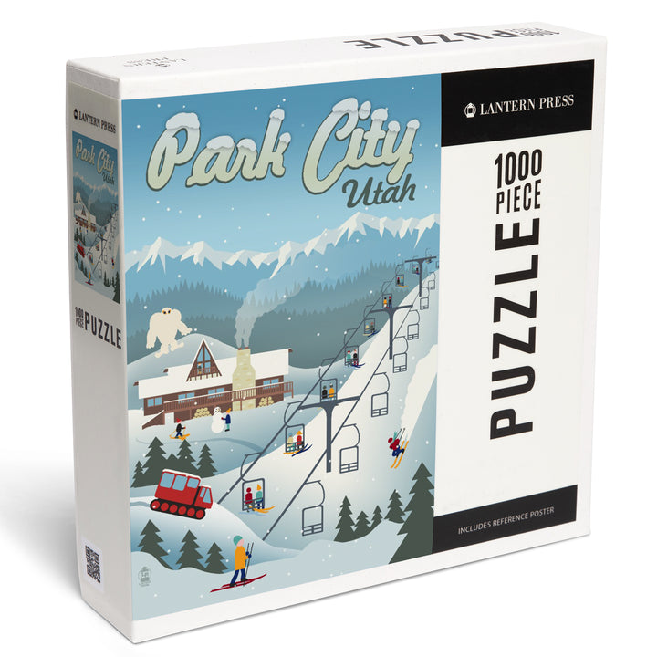 Park City, Utah, Retro Ski Hill, 1000 Piece Jigsaw Puzzle