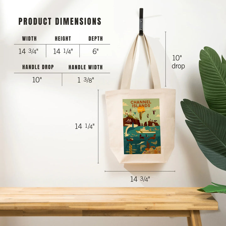 Channel Islands National Park, California, Geometric National Park Series, Tote Bag