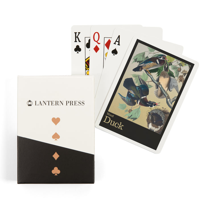 Playing Cards, Audubon Birds of North America, Wood Duck, 52 Card Deck with Jokers in Box, Unique Art