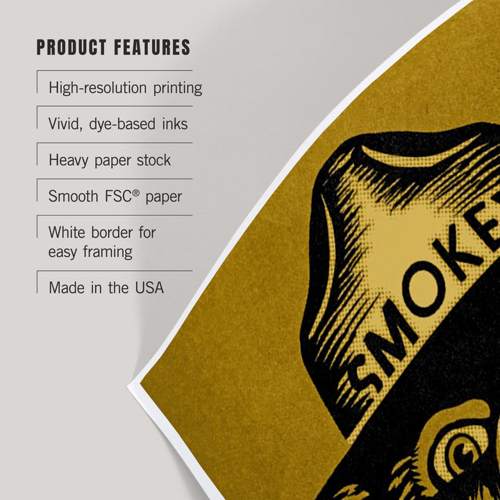 Smokey Bear, Only You, Halftone Yellow, Officially Licensed, Art & Giclee Prints