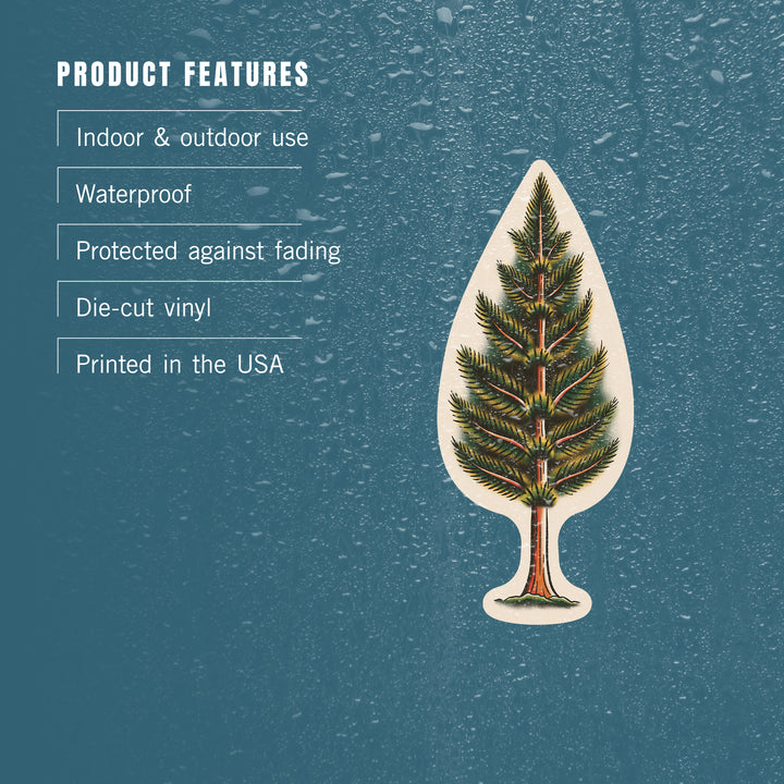 American Traditional, Evergreen, Vinyl Sticker
