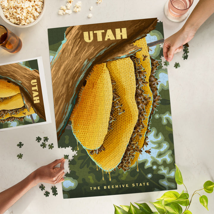 Utah, Painterly, The Beehive State, 1000 Piece Jigsaw Puzzle