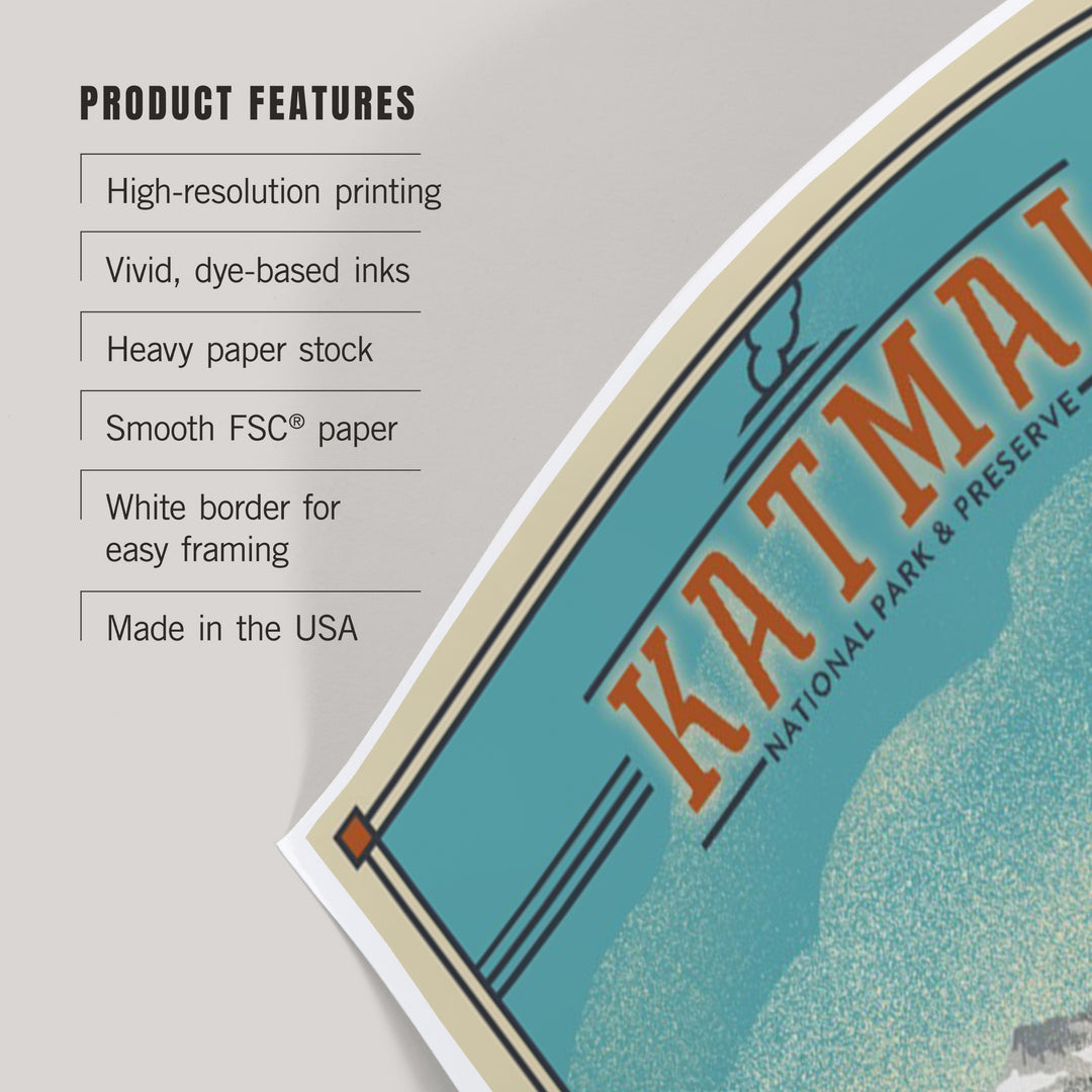 Katmai National Park and Preserve, Alaska, Lithograph, Art & Giclee Prints