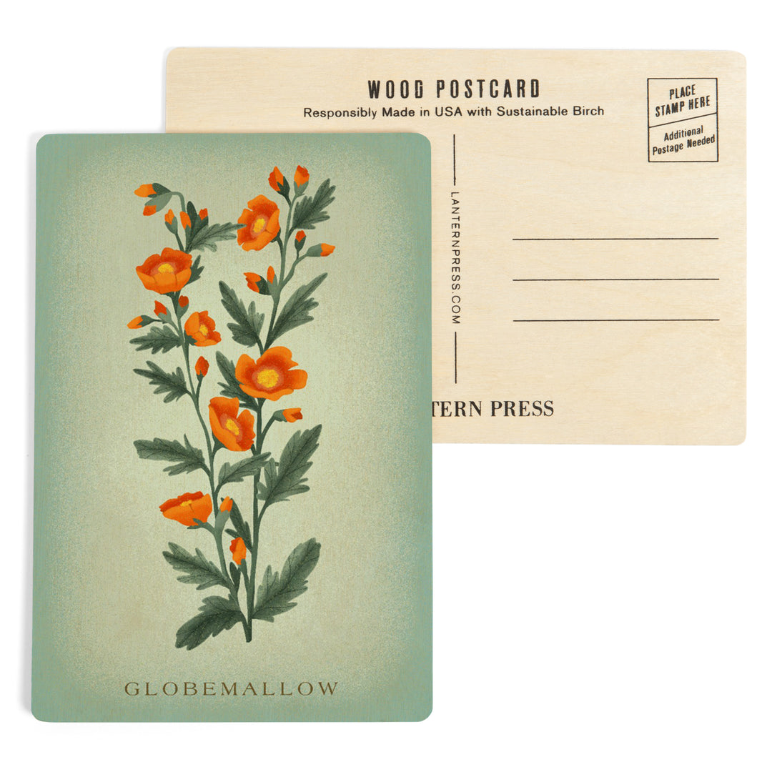 Globemallow, Vintage Flora, Wood Sign and Postcards