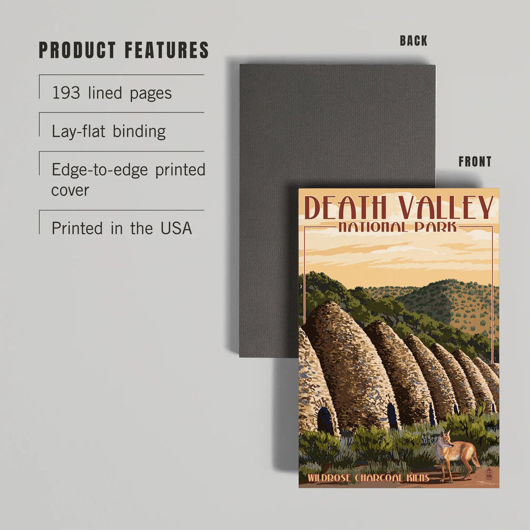 Lined 6x9 Journal, Charcoal Kilns, Death Valley National Park, Lay Flat, 193 Pages, FSC paper