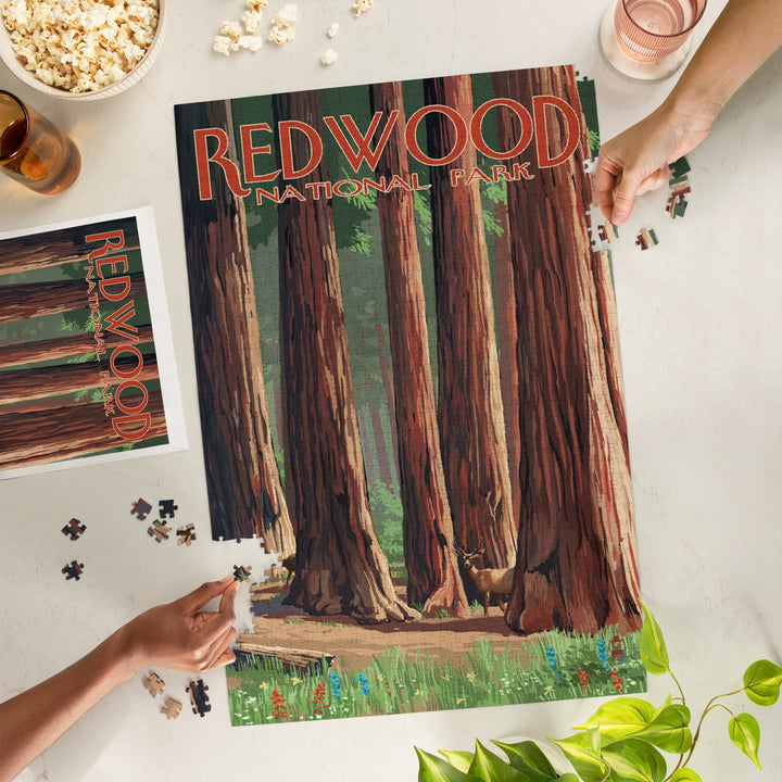 Redwood National Park, Forest Grove in Spring, 1000 Piece Jigsaw Puzzle