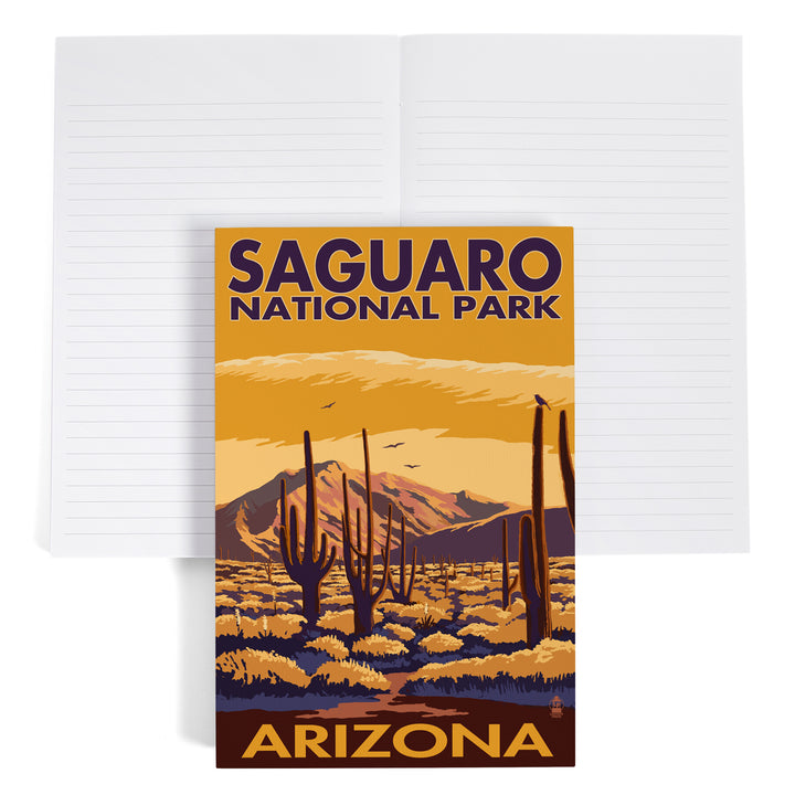 Lined 6x9 Journal, Saguaro National Park, Arizona, Lay Flat, 193 Pages, FSC paper