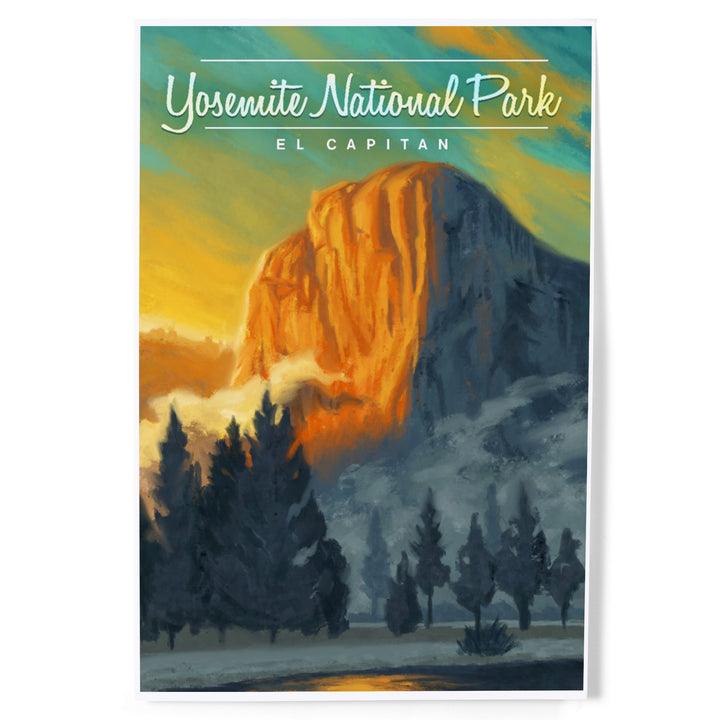 Yosemite National Park, California, El Capitan, Oil Painting, Art & Giclee Prints