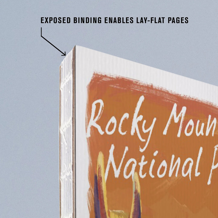 Lined 6x9 Journal, Rocky Mountain National Park, Colorado, Moose, Vivid, Lay Flat, 193 Pages, FSC paper
