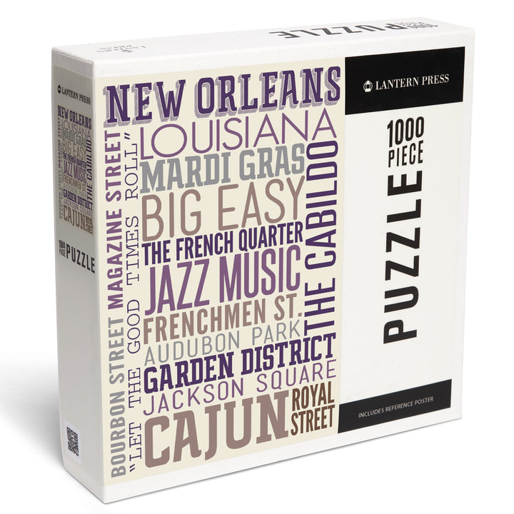 New Orleans, Louisiana, Typography, 1000 Piece Jigsaw Puzzle
